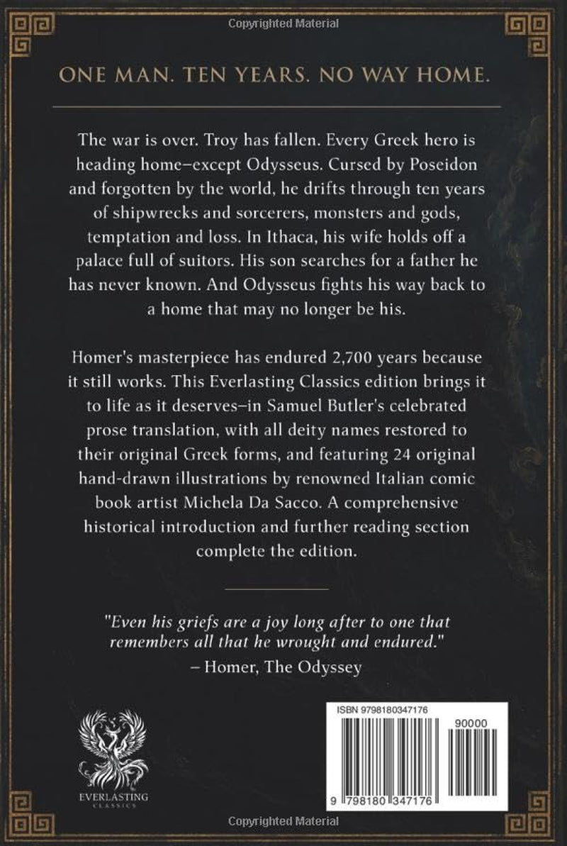 The Odyssey: Deluxe Edition Featuring Historical Commentary and Original Hand-Drawn Illustrations (Illustrated)