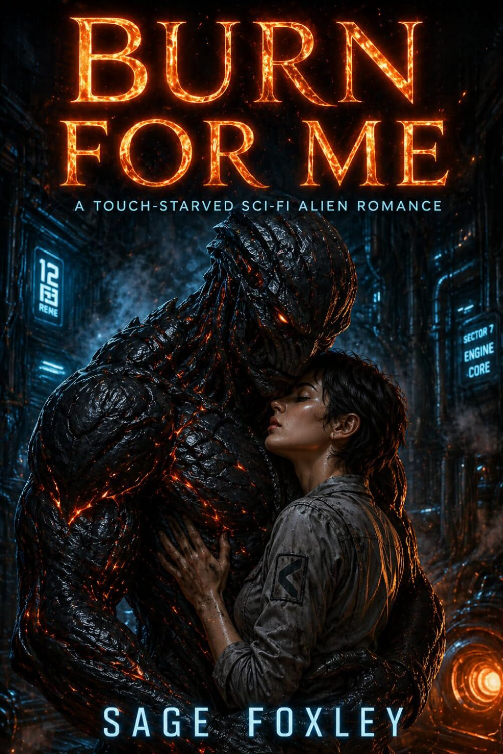 Burn For Me: A Touch-Starved Sci-Fi Alien Romance (Terminus Station Aliens)