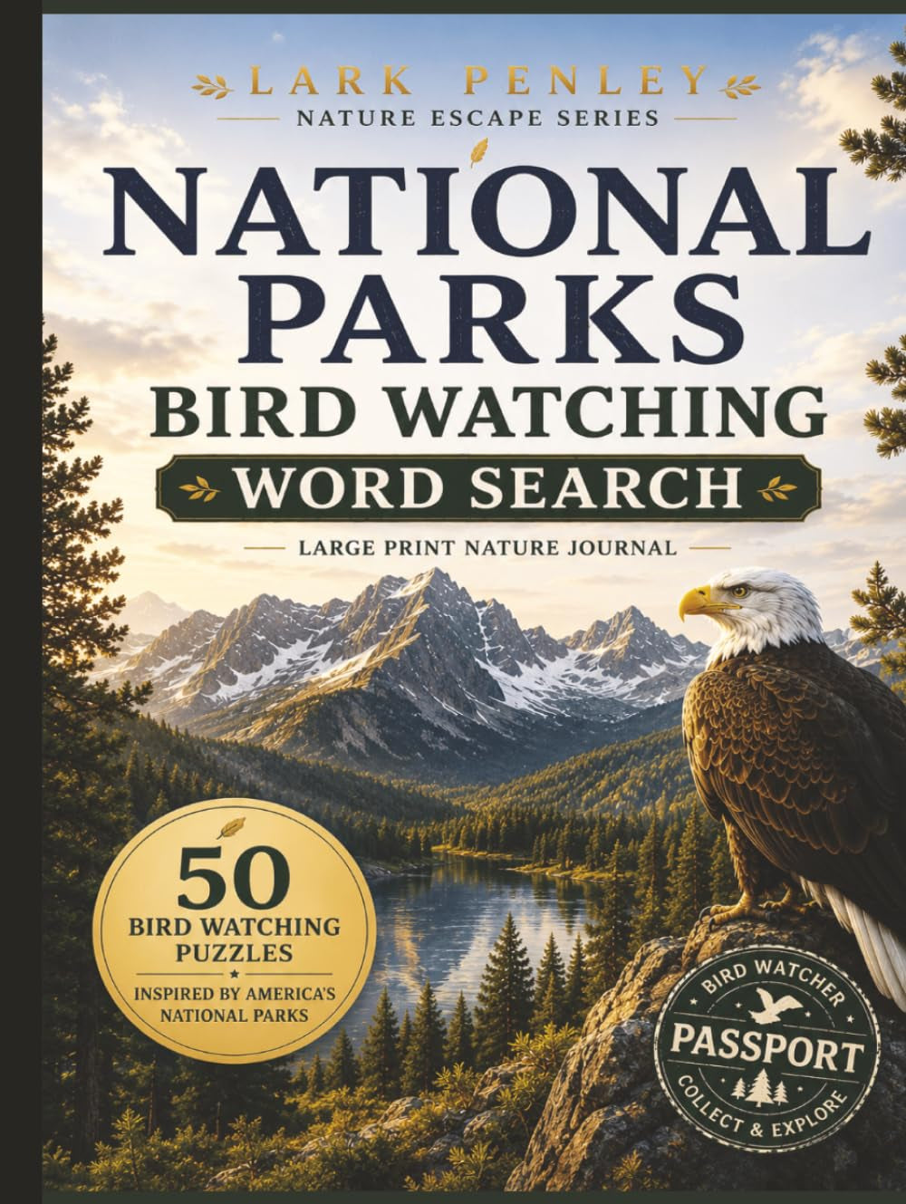 National Parks Bird Watching Word Search: Large Print Nature Puzzles, Bird Watching Adventures, Passport Pages & Scenic National Park Trivia for Adults and Seniors (Lark Penley Nature Escape Series)