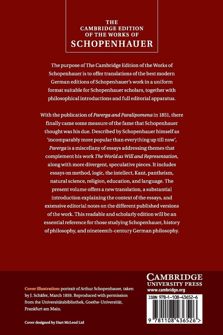 Schopenhauer: Parerga and Paralipomena: Volume 2: Short Philosophical Essays (The Cambridge Edition of the Works of Schopenhauer)