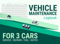 Horizontal Vehicle Maintenance Logbook: Landscape Layout Service and Repair Record Book for Up to 3 Vehicles | Automotive Multi-Car Maintenance ... Mileage & Auto Expense Logs for Glove Box