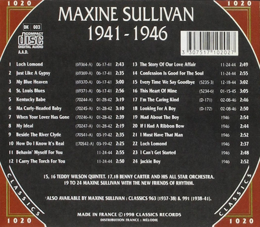 Maxine Sullivan: The Chronological Classics. 1941-1946
