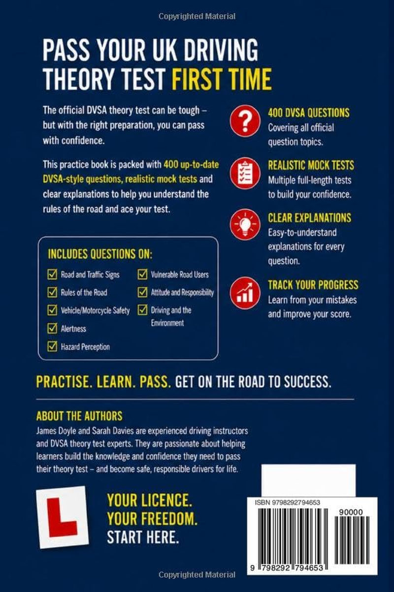 UK Driving Theory Test 2026 Practice Book: 400 DVSA Questions, Full Mock Tests & Explanations to Help You Pass First Time