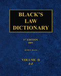 Black's Law Dictionary - 1st Edition (1891): Volume 2