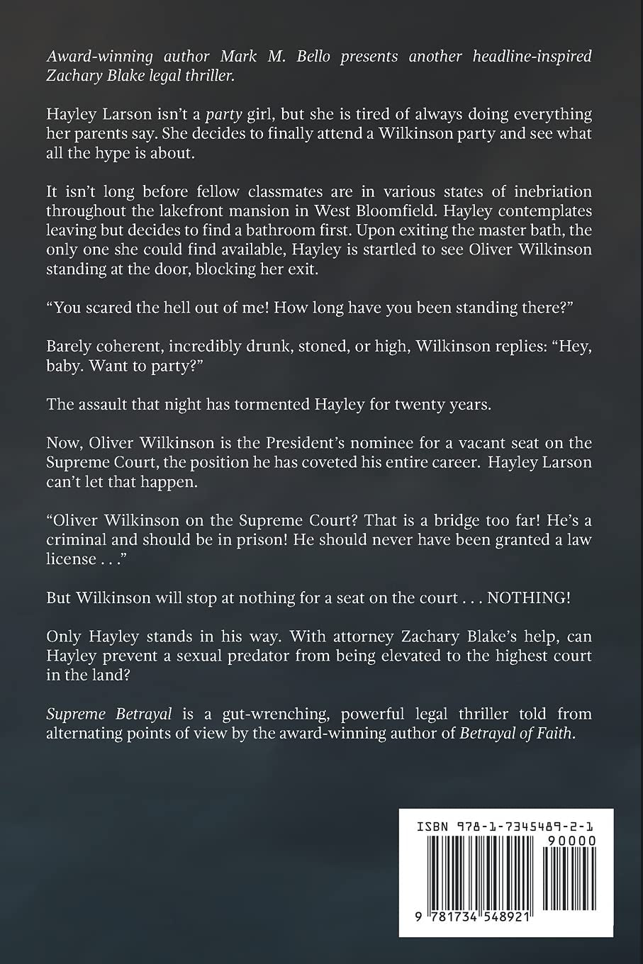 Supreme Betrayal (A Zachary Blake Legal Thriller)