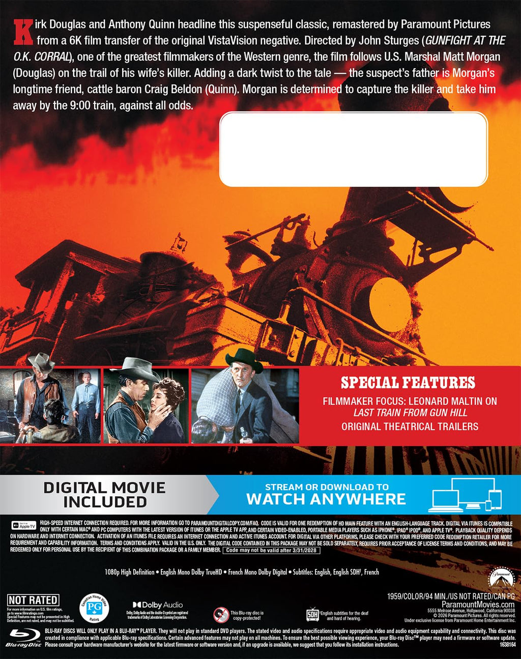 Last Train From Gun Hill [Blu-ray + Digital]