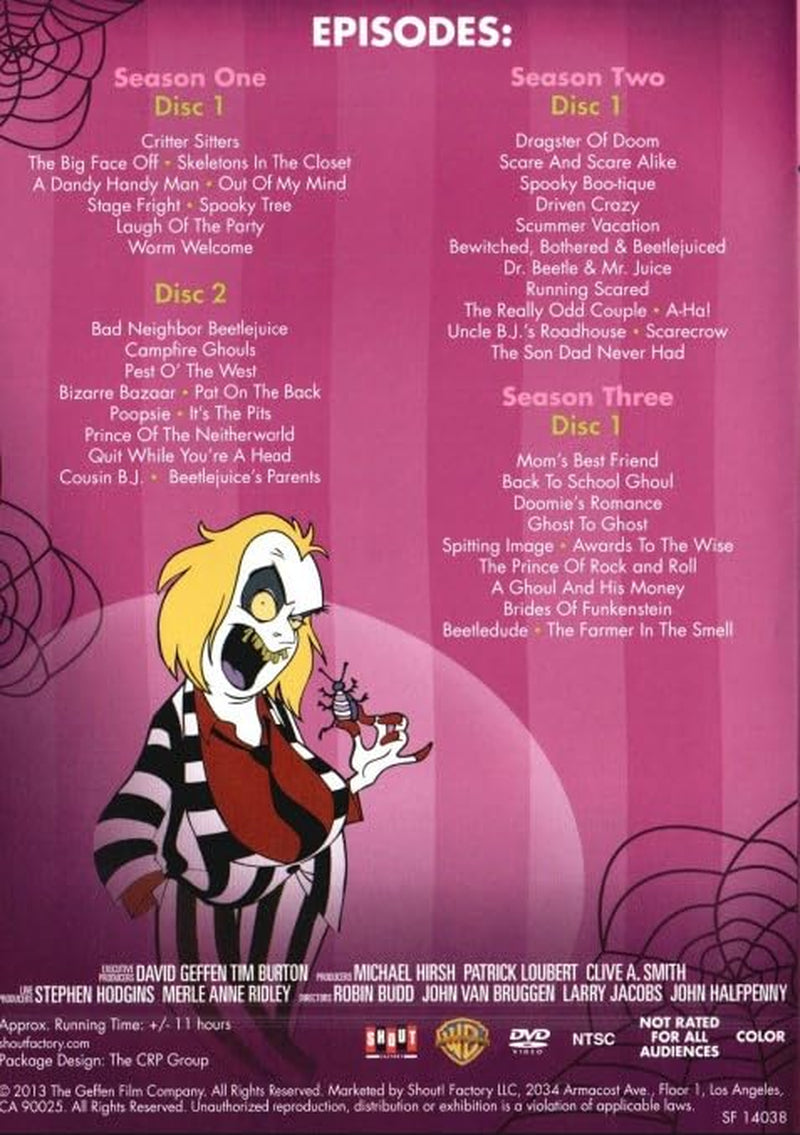 Beetlejuice: The Animated Series - Complete Seasons 1–3 [DVD] Classic 90s Cartoon Collection (4-Disc Set)