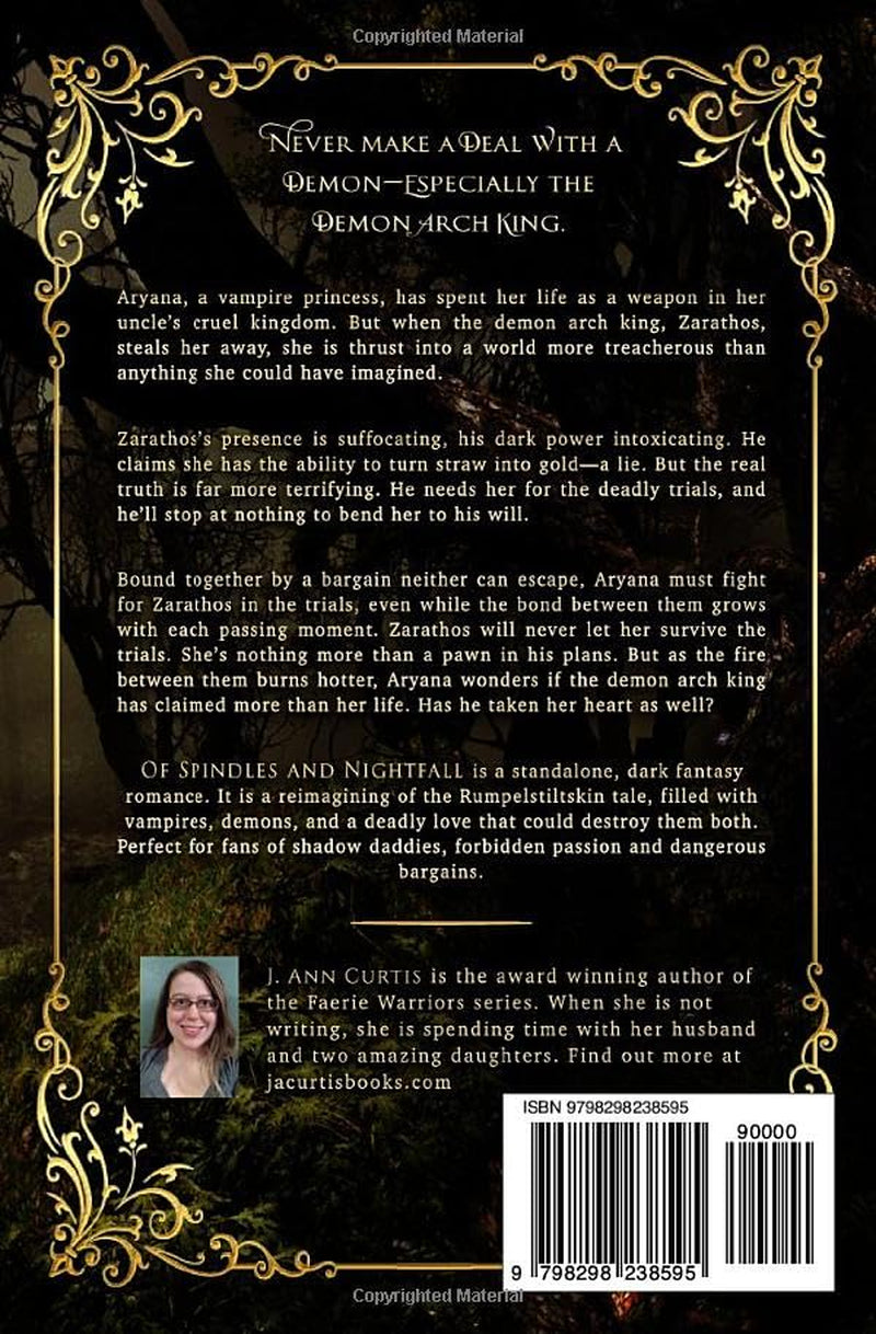 Of Spindles and Nightfall: An Enemies-to-Lovers Rumpelstiltskin Dark Romance (The Villain's Kiss)