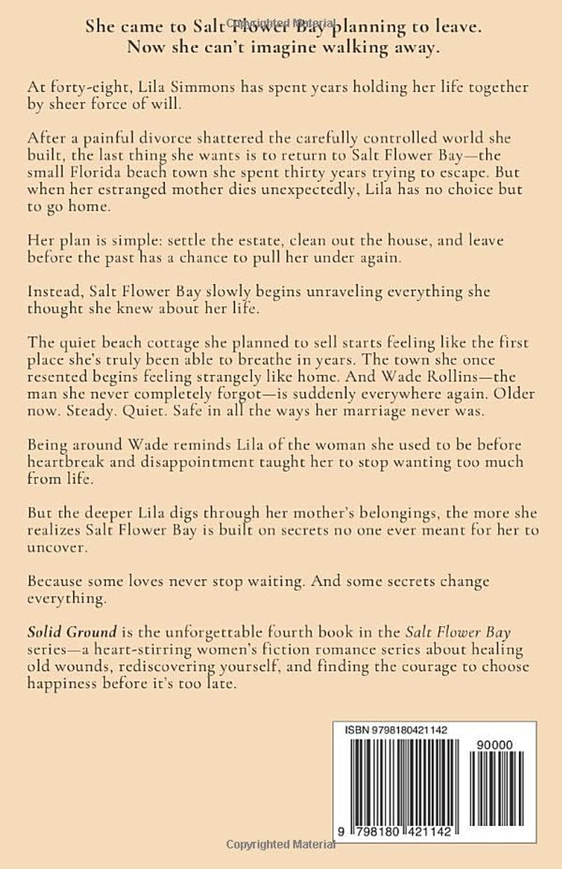 Solid Ground (Salt Flower Bay Book 4): A Later-in-Life, Small-Town, Women's Fiction, Sweet & Inspirational Romance Series of Second Chances and New Beginnings