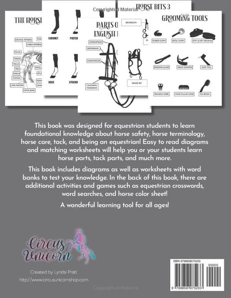 The Riding Student's Horse Workbook: Equestrian Diagrams & Worksheets for Beginner, Intermediate, and Advanced Horseback Riding Students (Equestrian Workbooks)