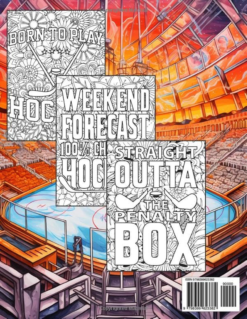 Favorite Hockey Quotes Coloring Book For Adults: Funny Inspirational and Motivational Coloring Pages for Gym Goers, Great Gift Idea For Her