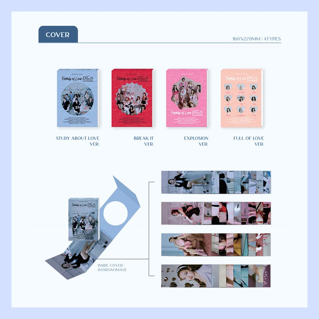 Formula of Love: O+T=< 3 The 3rd Full Album STUDY ABOUT LOVE Ver. Photobook R + Index Photo Paper + Scientist ID Card + 5 Extra Photocards Official K-POP Sealed Album