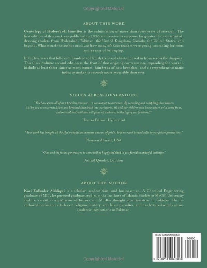Genealogy of Hyderabadi Families, 2nd Edition, Vol.1: The Early Generations, Syeds & Siddiquis