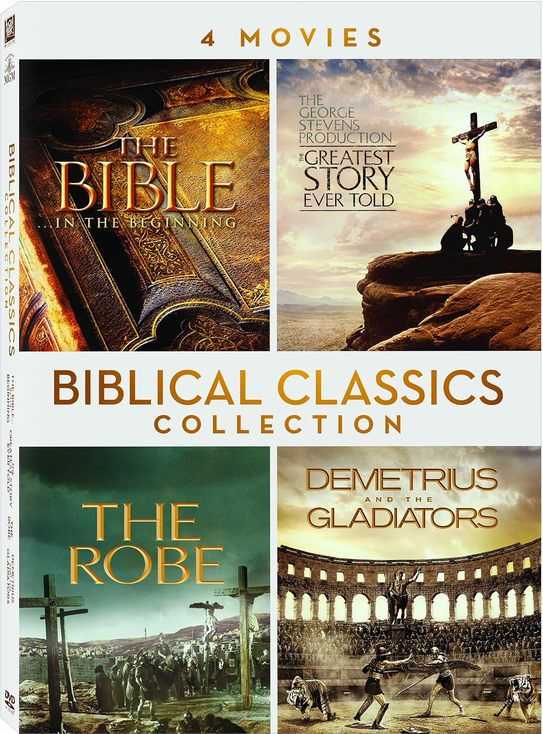 Biblical Classics Quadruple Feature: The Bible In The Beginning / The Greatest Story Ever Told / The Robe / Demetrius and the Gladiators