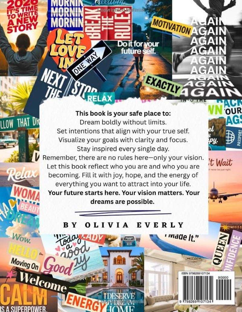 2026 Vision Board Clip Art Book: 600+ Extensive Collection of Powerful Pictures, Quotes, Words, and Affirmations to Create Dream Boards for Women & Men (2026 vision board supplies)