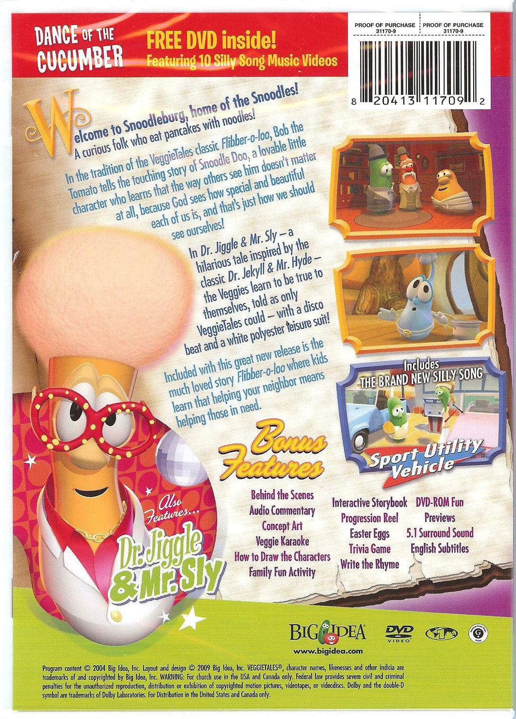 Veggie Tales DVD - A Snoodle's Tale with Bonus DVD featuring 10 Silly Songs