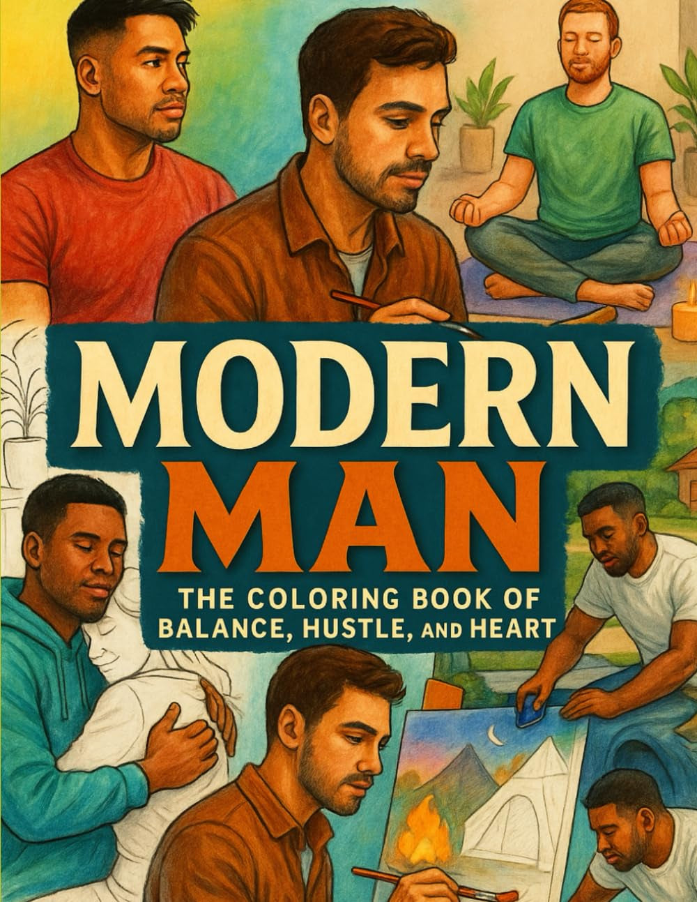 Modern Man Coloring Book of Balance, Hustle, and Heart: A Coloring Book for Men Who Balance Hustle, Peace, and Purpose