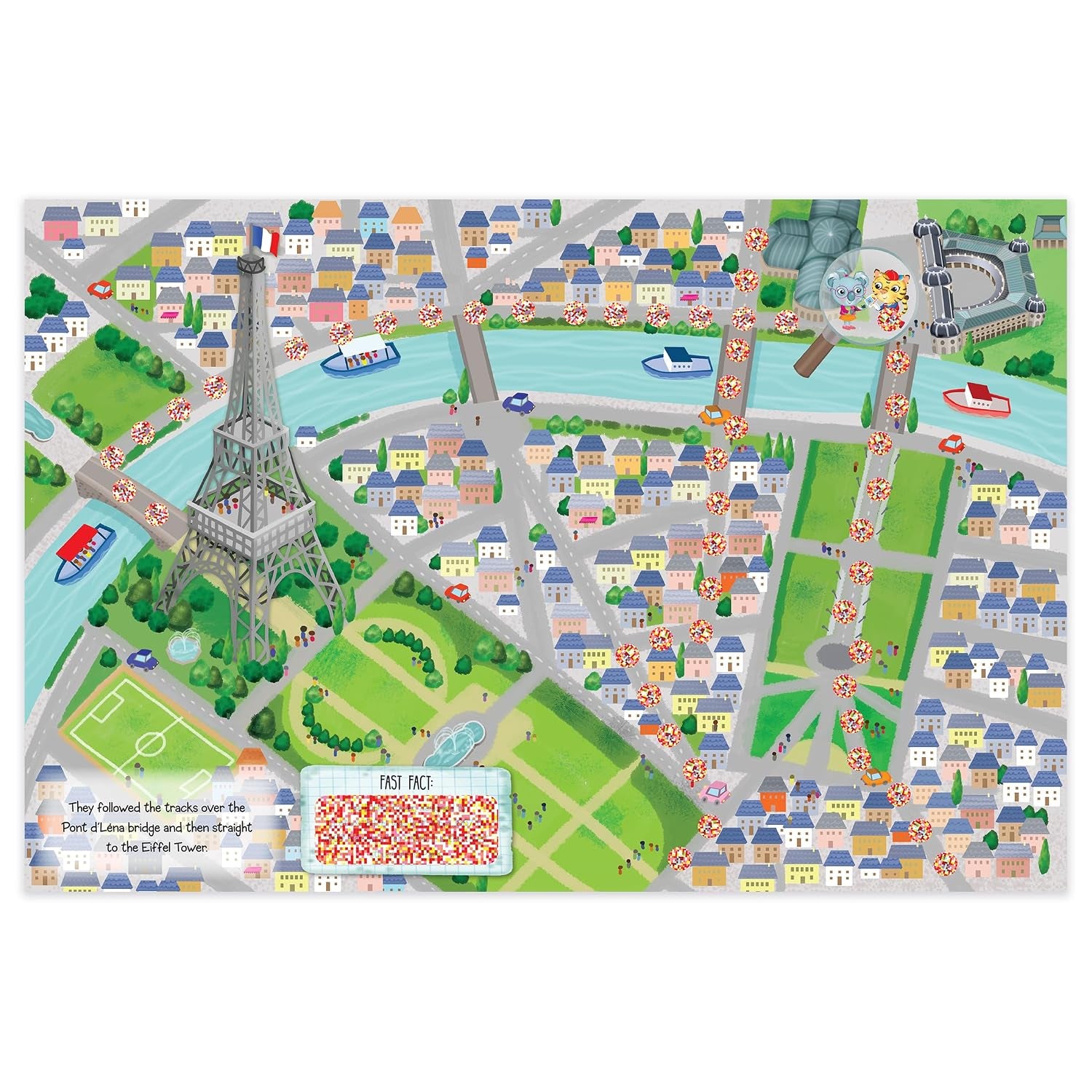 Seek & Find with Freddy and Ellie, 4 Book Set. Includes Dinosaurs, Outer Space, The Case of the Missing Mona Lisa, and The Secret of the Roman Colosseum