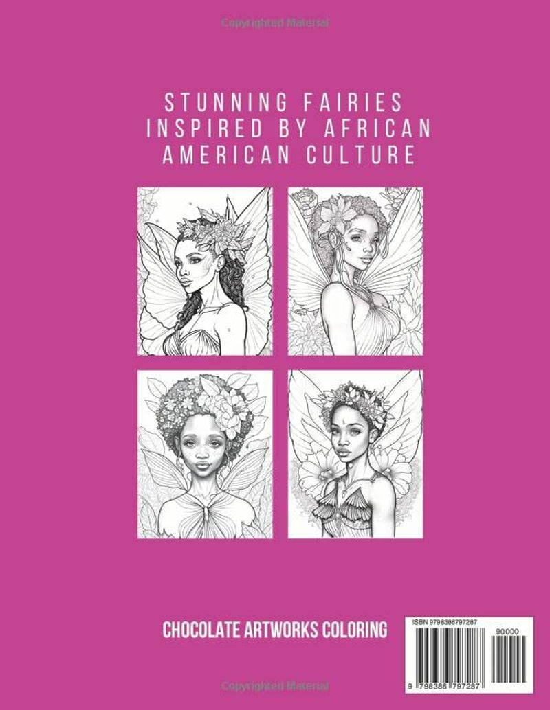 Black Fairy Coloring Book for Adults: 50 Illustrations of Stunning Fairies Inspired by African American Culture