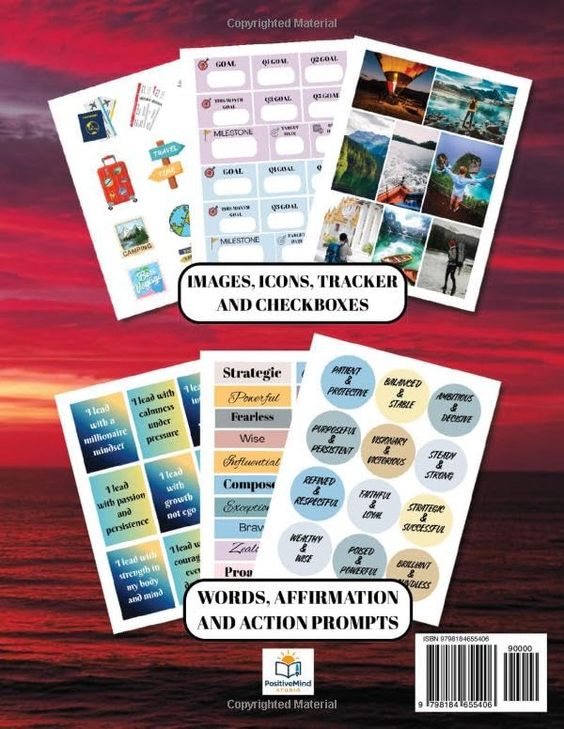 LAW OF ATTRACTION Vision Board Clip Art Book for Men: 1000 Powerful Pictures, Quotes, Words & Affirmations to Create Dream Boards | A Guided and Elevated Vision Board Experience