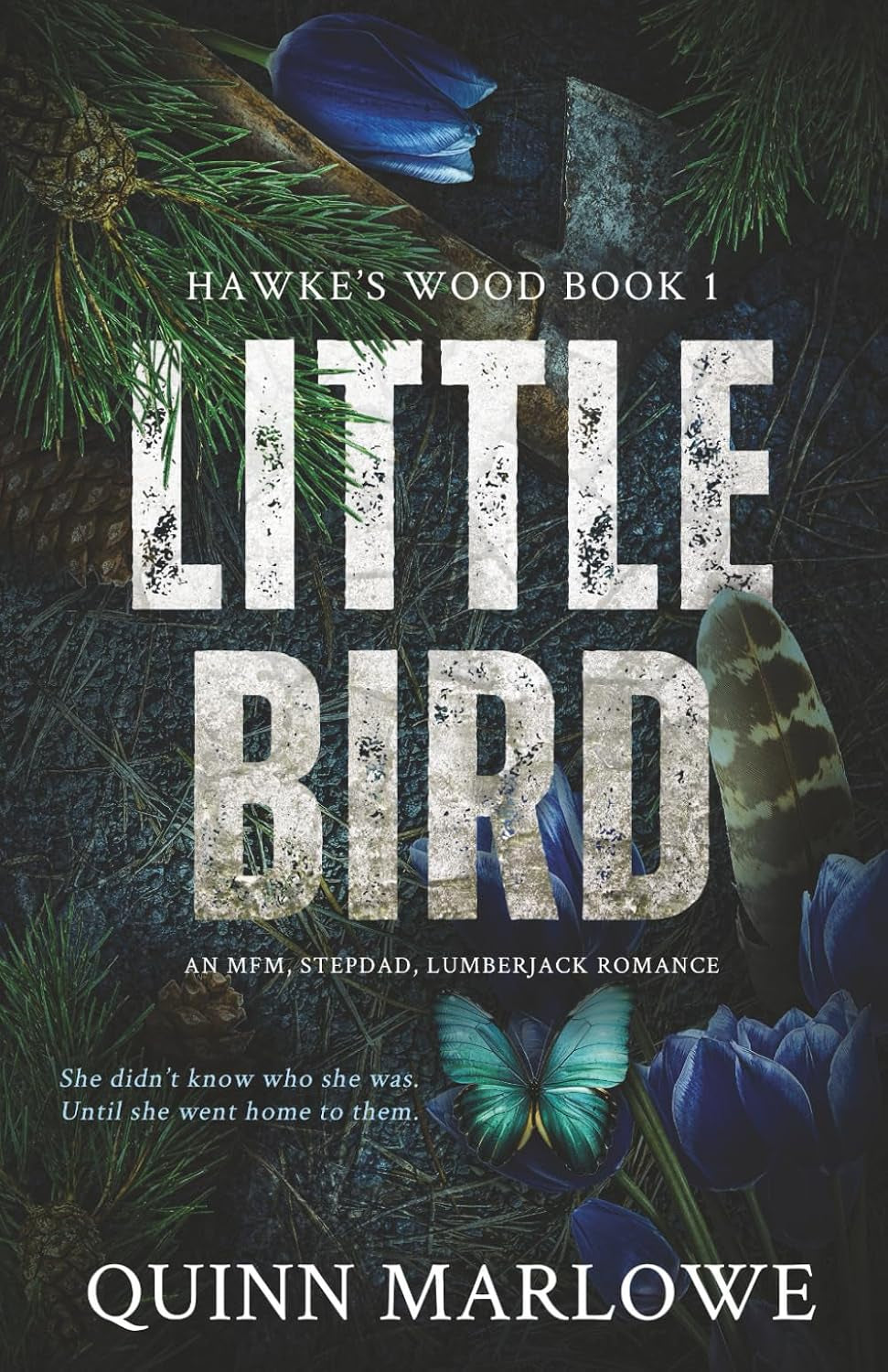 Little Bird: A Stepdad, Lumberjack, MFM Romance (Hawke's Wood)