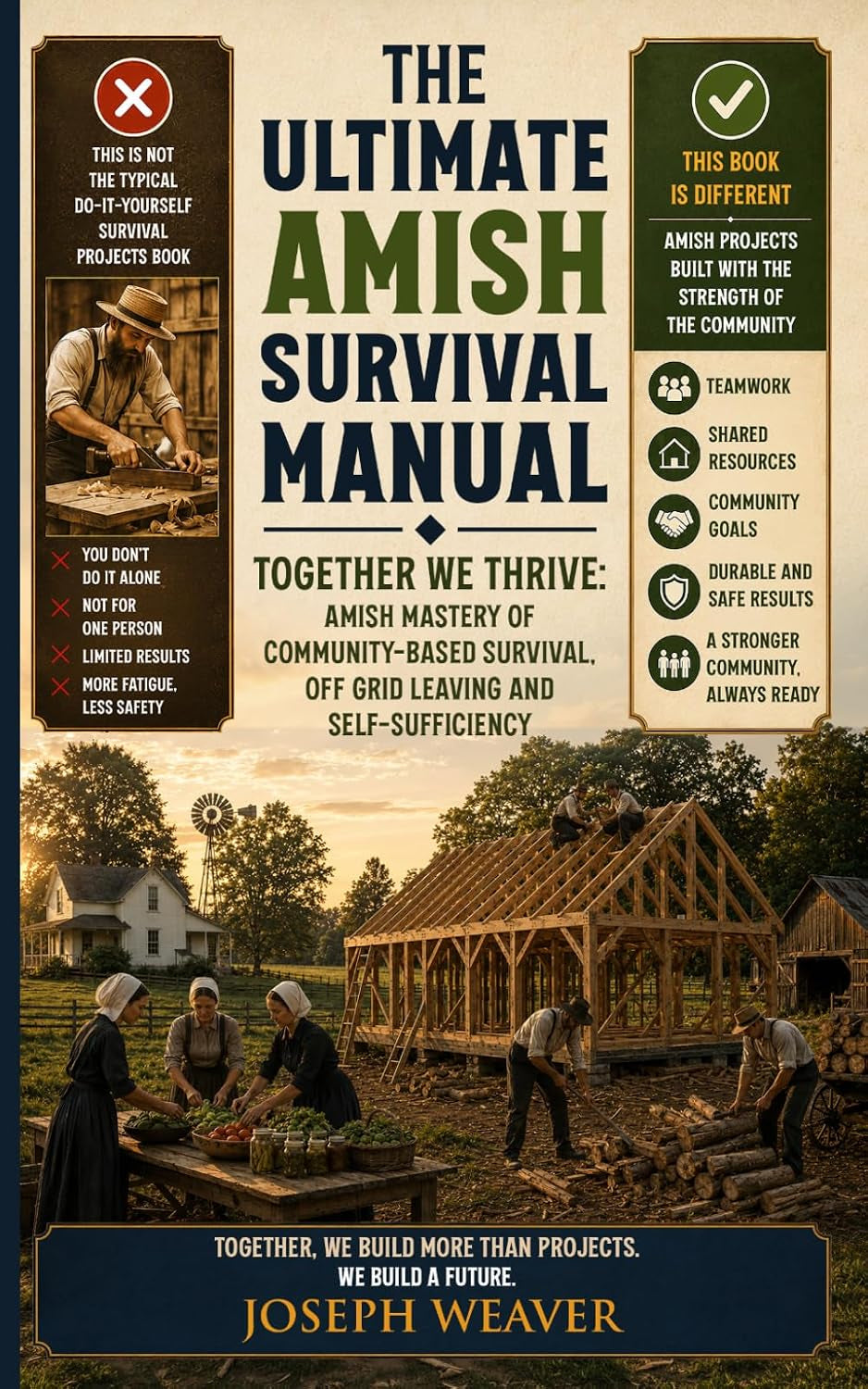 The Ultimate Amish Survival Manual: Together We Thrive - Amish Mastery of Community-Based Survival, Off-Grid Living and Self-Sufficiency