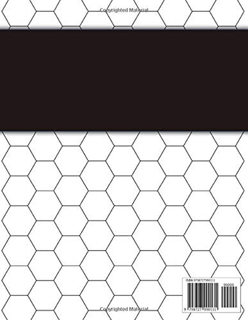 Hexagonal Graph Paper 1 Inch Hex - Organic Chemistry Notebook: 8.5 x 11 inches Hex Grid Pattern Horizontal Aligned for Drawing Organic chemistry structures and Biochemistry or Map Tiles Maker