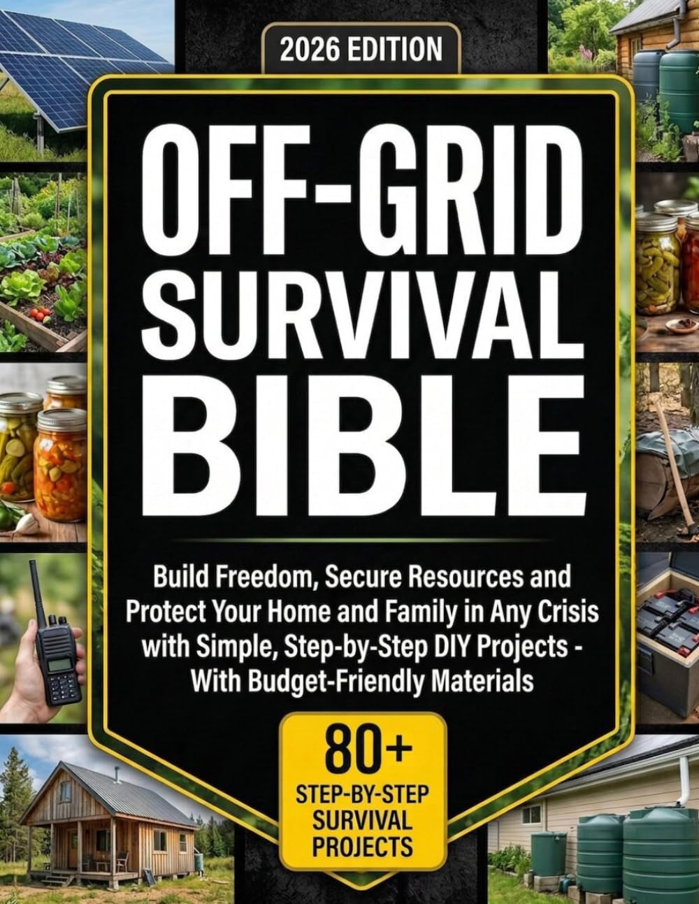 The Off-Grid Survival Bible: Build Freedom, Secure Resources and Protect Your Home and Family in Any Crisis with Simple, Step-by-Step DIY Projects – With Budget-Friendly Materials