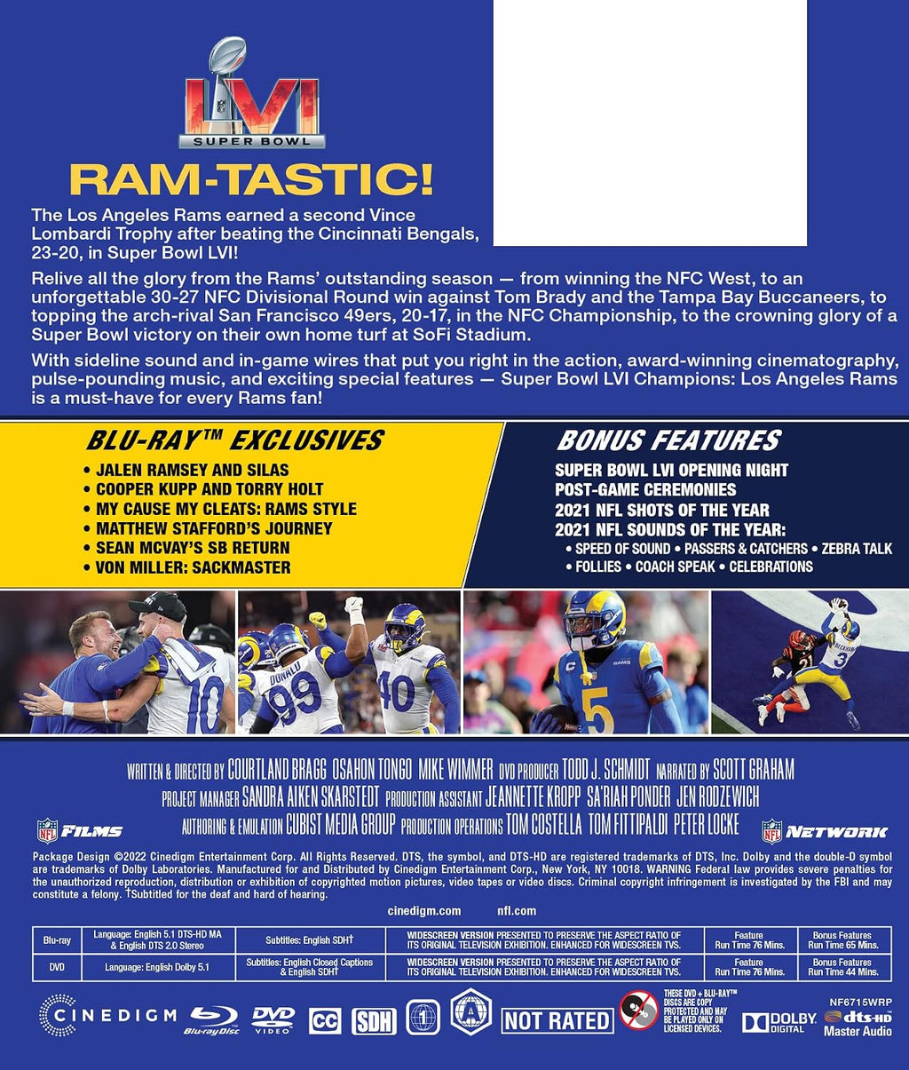 NFL SUPER BOWL LVI CHAMPIONS: LOS ANGELES RAMS
