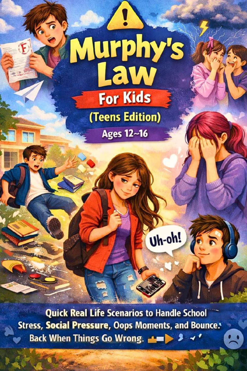 Murphy’s Law for Kids and Teens Ages 12–16: Quick Real Life Scenarios to Handle School Stress, Social Pressure, Oops Moments, and Bounce Back When Things Go Wrong