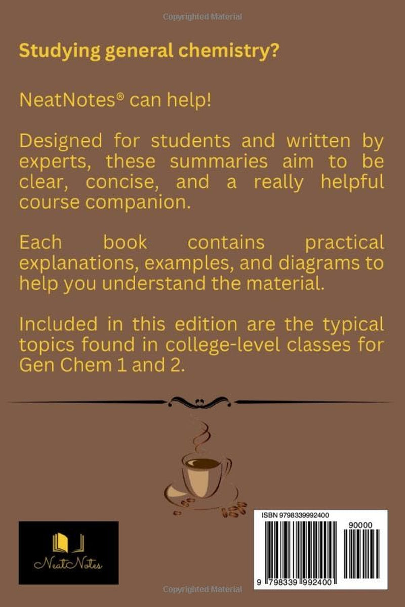 General Chemistry 1-2 Pocket Guide: Gen Chem 1-2 Summary (Course Summaries)