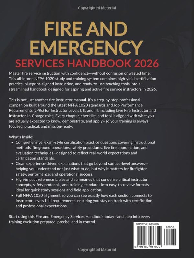 Fire and Emergency Services Handbook 2026: Comprehensive Guide to Training, Evaluation, and Live Fire Instruction for Levels I, II & III