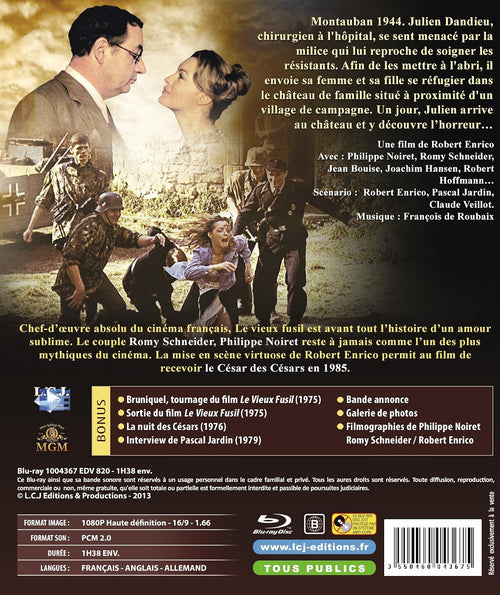 The Old Gun (1975) ( Le Vieux fusil ) ( Abschied in der Nacht ) [ Blu-Ray, Reg.A/B/C Import - France ]