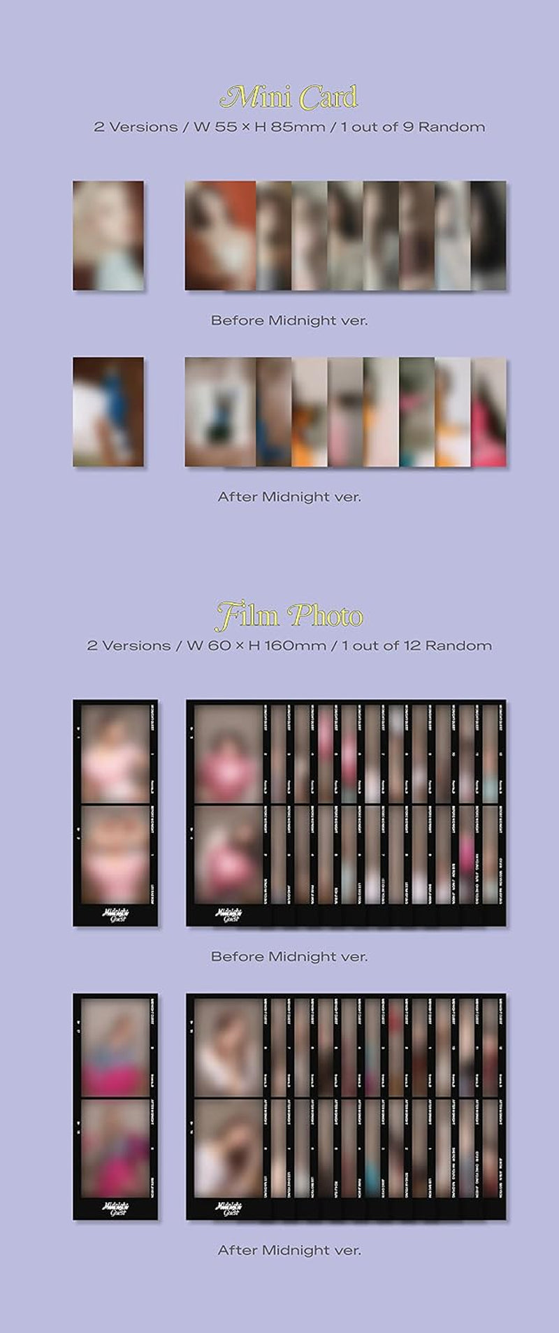 Midnight Guest Random Cover Incl. 72pg Photobook, Postcard, Mini Card, Film Photo, 2 Photocards + Lyric Paper