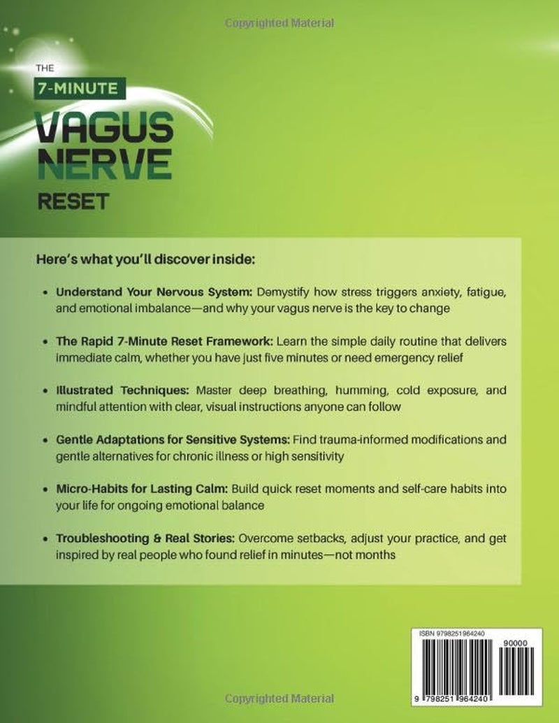The 7-Minute Vagus Nerve Reset: Simple, Illustrated Exercises to Calm Anxiety, Stop Brain Fog, and Restore Emotional Balance for a Sensitive Nervous System.