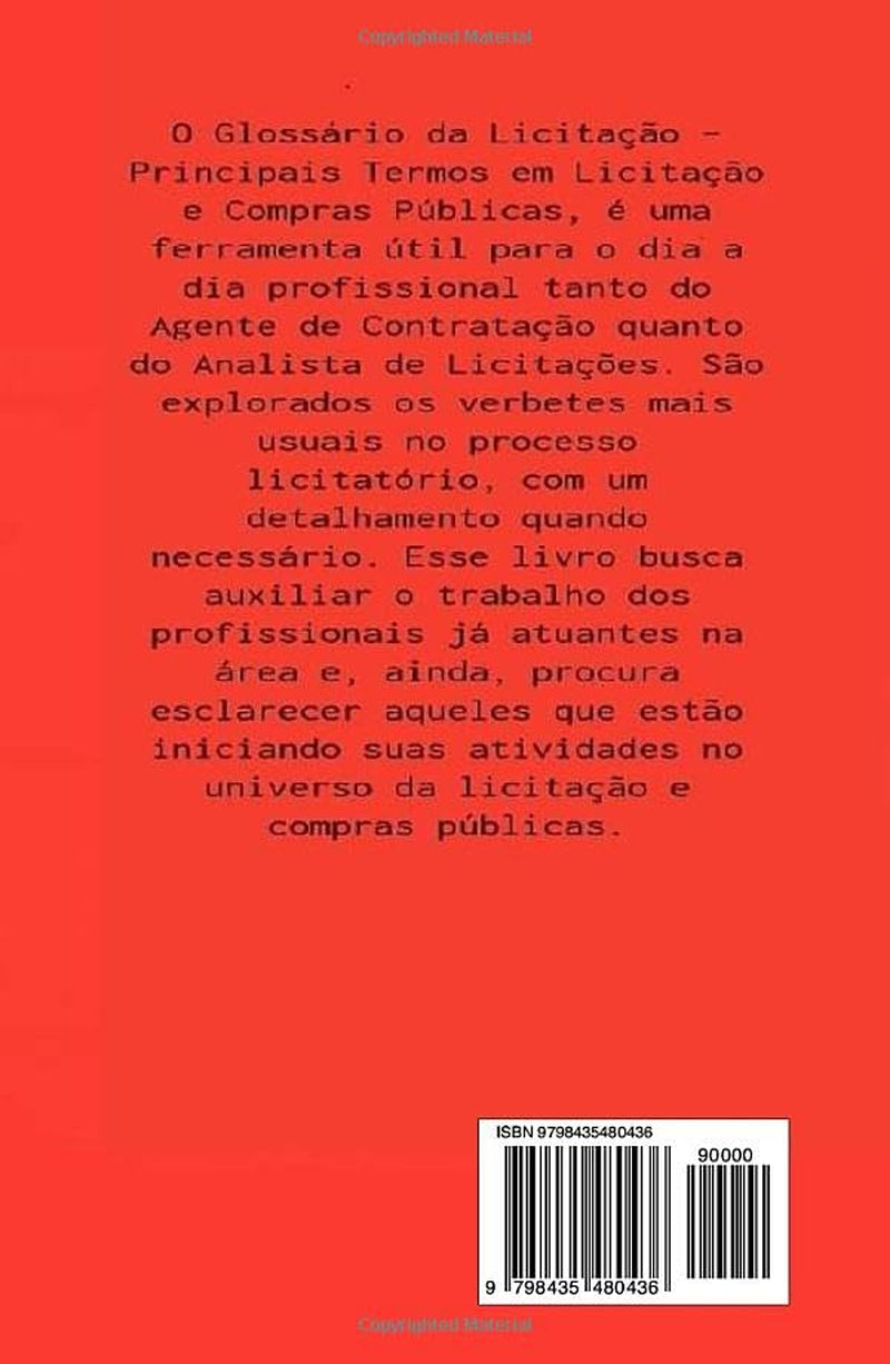 Glossário da Licitação: Principais Termos em Licitação e Compras Públicas (Portuguese Edition)