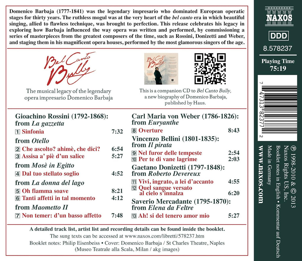 Bel Canto: Barbaja's Legacy