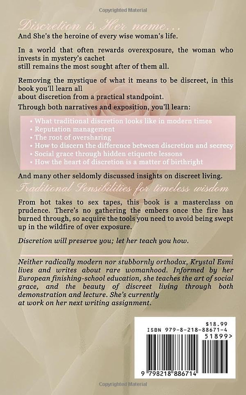 Discretion: A Lady in the Quiet of Her Affairs