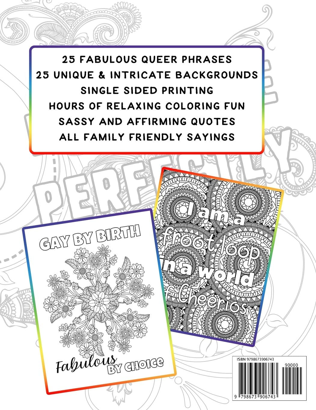 Fabulous Phrases: A Queer Adult Coloring Book To Relax, Meditate and Relieve Stress