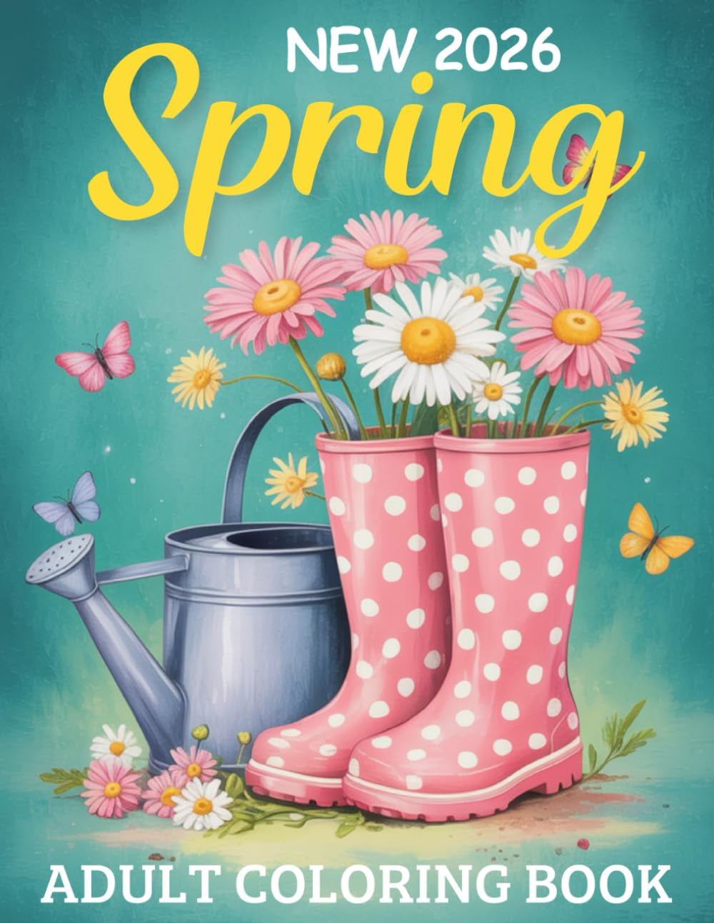 New 2026 Spring Adult Coloring Book: Relax, Easy and Fun Spring Coloring Book for Adults and Seniors with Beautiful Large Print Designs for Relaxation
