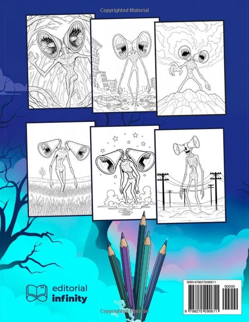 Siren Head Coloring Book: Fun and Creative Designs for Everyone – Siren Coloring Book with Monster Scenes for Kids, Teens and Adults