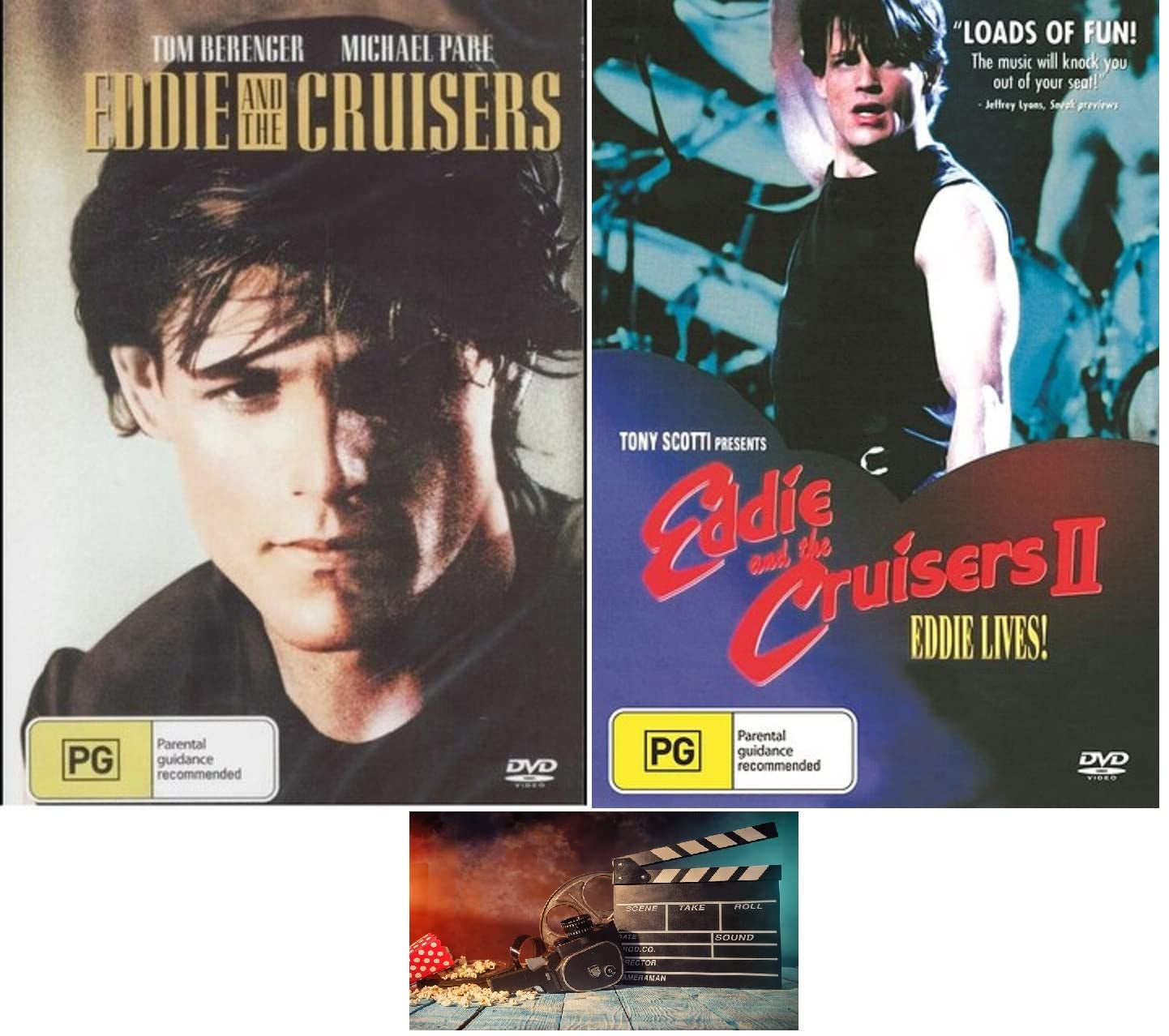 Eddie & The Cruisers One 1 & Two 2 Double Feature Includes Glossy Print Movie Camera Art Card