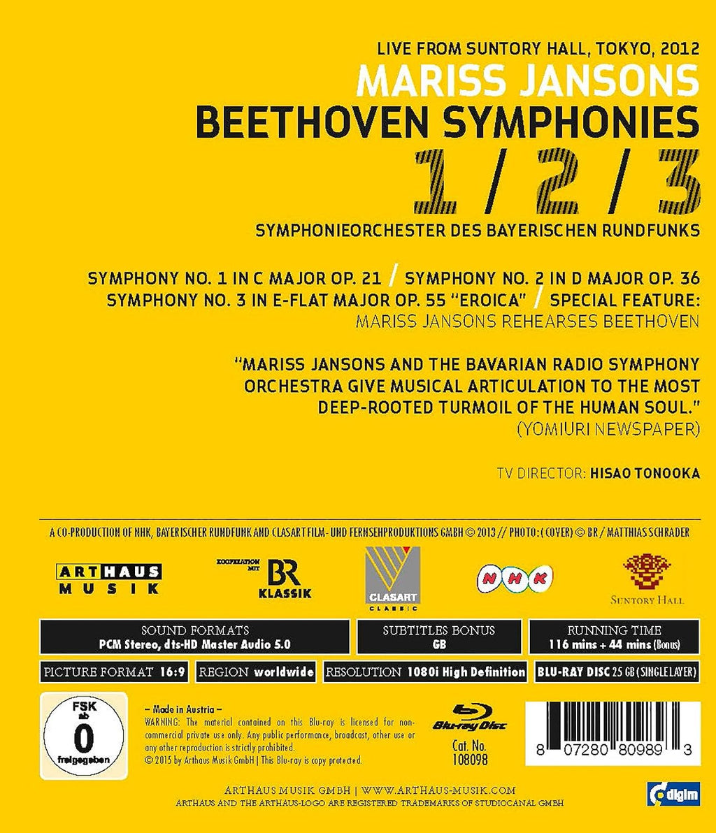 Bavarian Radio Symphony Orchestra - Mariss Jansons: Beethoven Symphonies 1/2/3