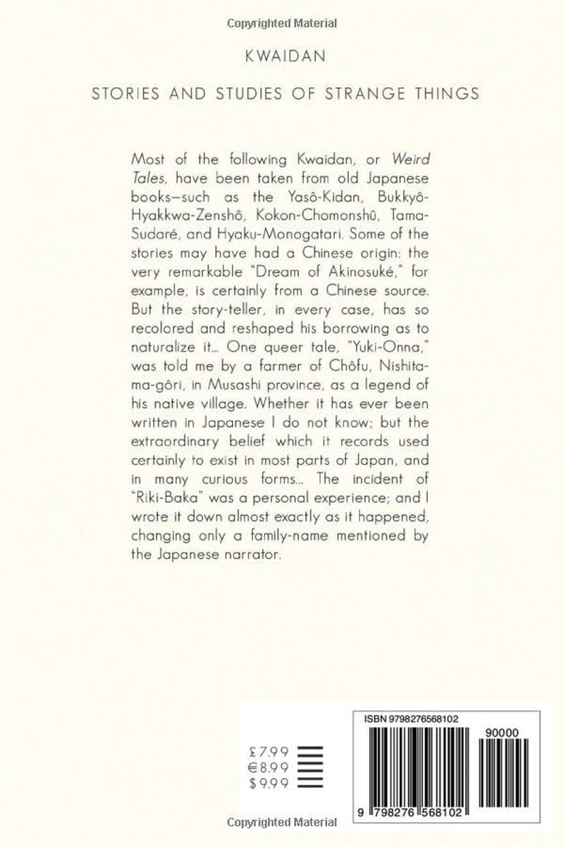 Kwaidan: Stories and Studies of Strange Things