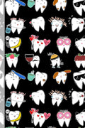Happimola Teeth Emojis Notebook (Black) - For Dentists, Dental Assistants, Dental Hygienists, Dental Students, Dental Staff.