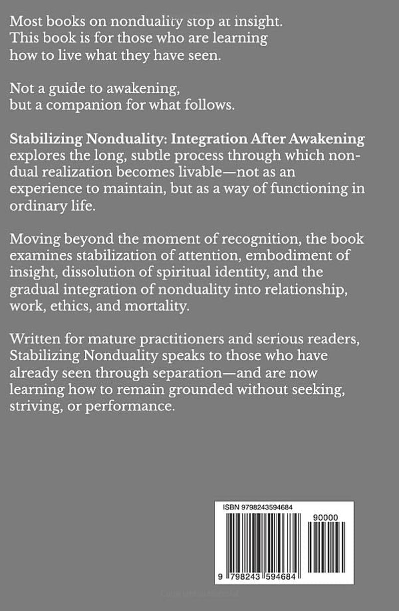Stabilizing Nonduality: Integration After Awakening