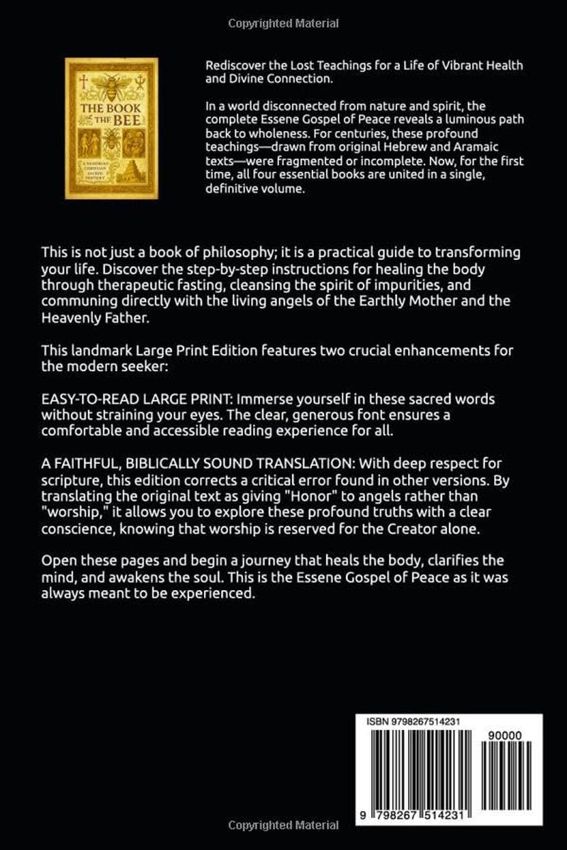 The Complete Essene Gospel of Peace: Large Print Edition - All four books in one volume. The Original Hebrew and Aramaic Texts.