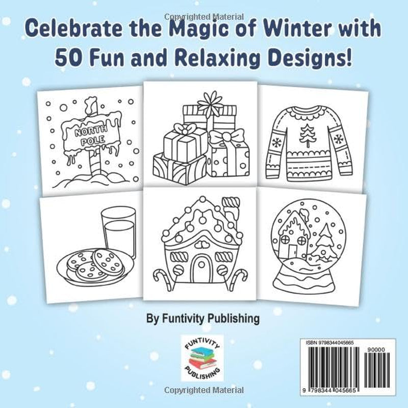 Bold and Easy Winter Wonderland Coloring Book: 50 Simple Winter & Christmas Designs for Fun and Relaxation for Kids & Adults (Bold and Easy Coloring)