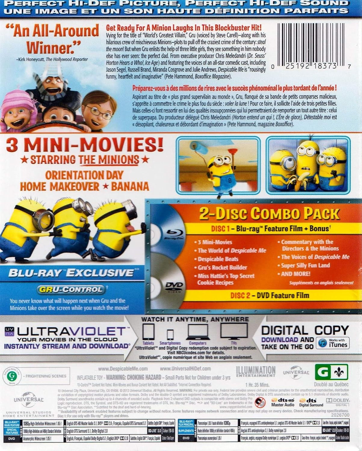 Despicable Me (with Inflatable Minion) (Blu-ray+DVD)