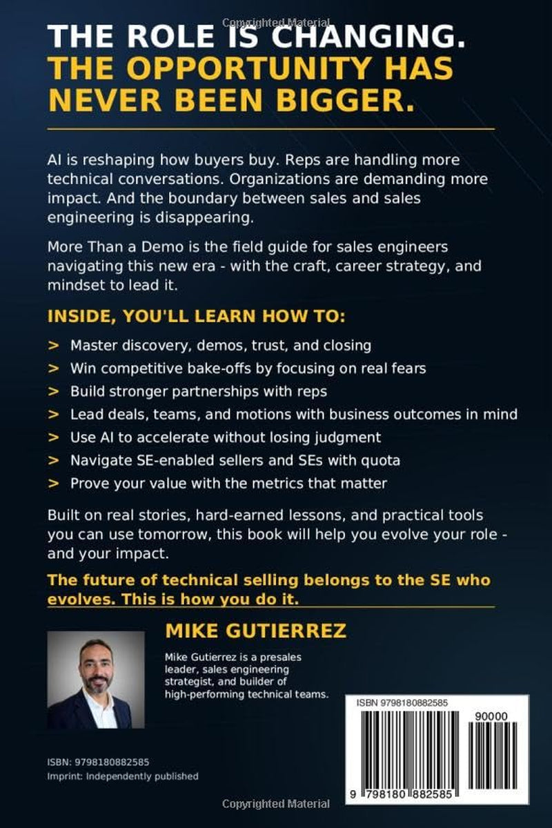 MORE THAN A DEMO: The Sales Engineer's Guide to the Next Era of Technical Selling